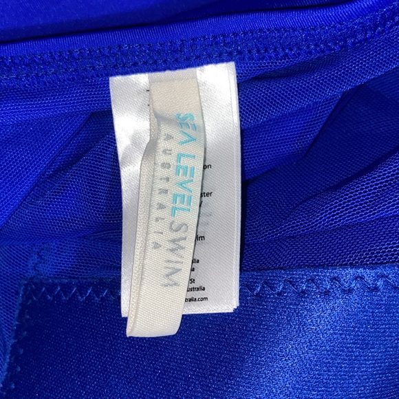 SEA LEVEL SWIM Essentials Cross Front One Piece swimsuit in Cobalt - Picture 8 of 8